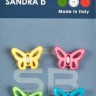 Sandra CARD143 Пуговицы, желтый, розовый, зеленый, голубой
