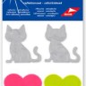 Kleiber 611-82 Набор аппликаций самоклеящиеся светоотражающие "Кошки и Сердечки"
