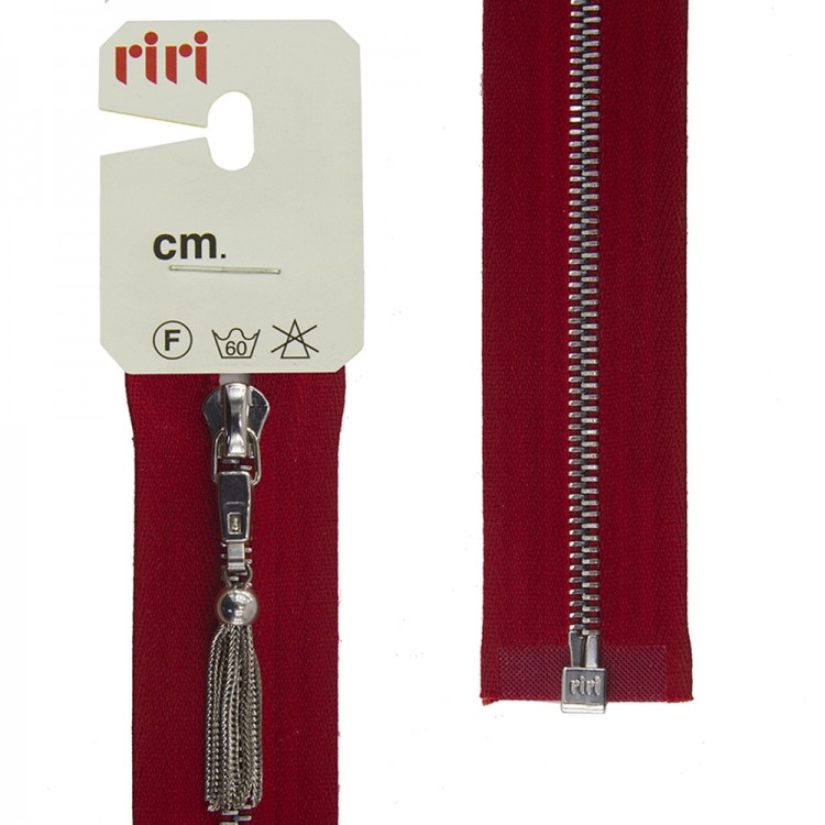 Riri 3004233/60/2410 Молния металлическая, разъемная, 4 мм, 60 см, рубиновый