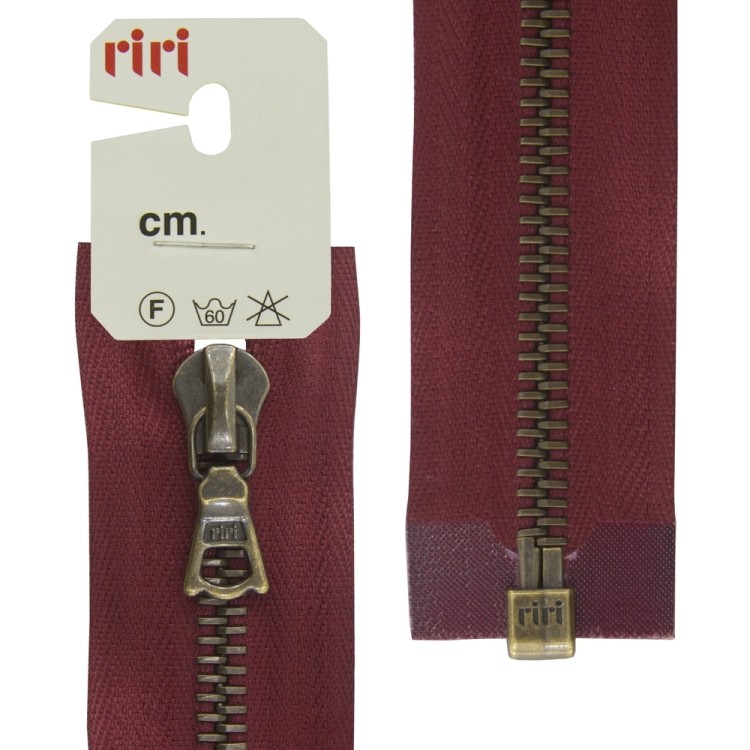 Riri 3523224/80/2411 Молния металлическая, разъемная, 6 мм, 80 см, бордовый