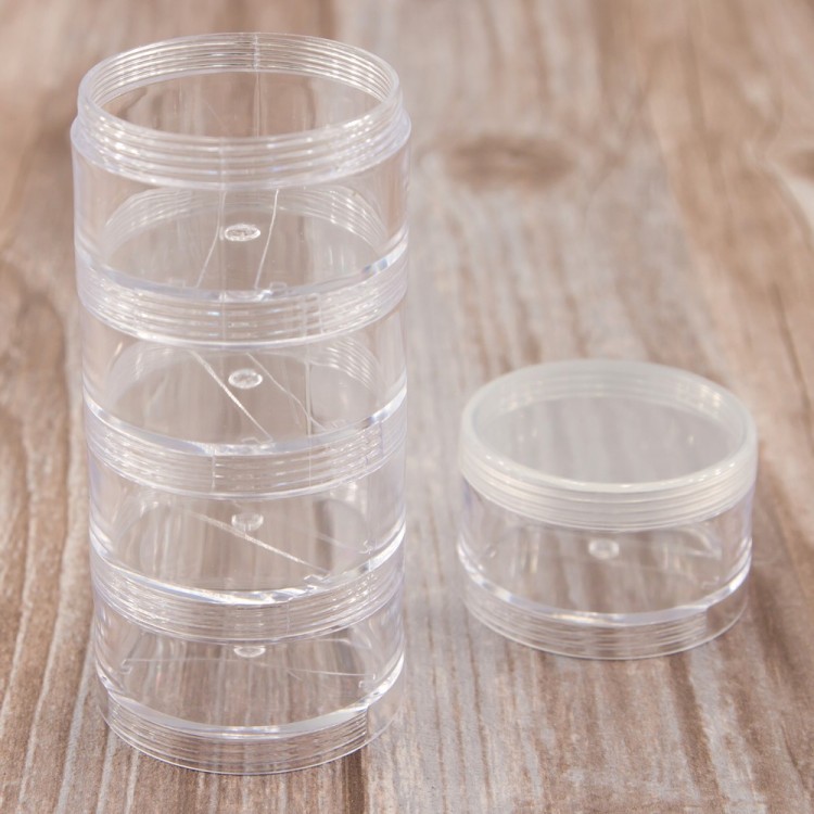 Hemline M3008.M Контейнер для мелкой фурнитуры - круглый 50мм, 5шт