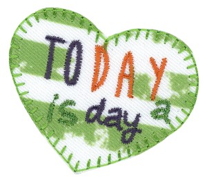 HKM 35369/1SB Термоаппликация "Сердечко Today is a day"