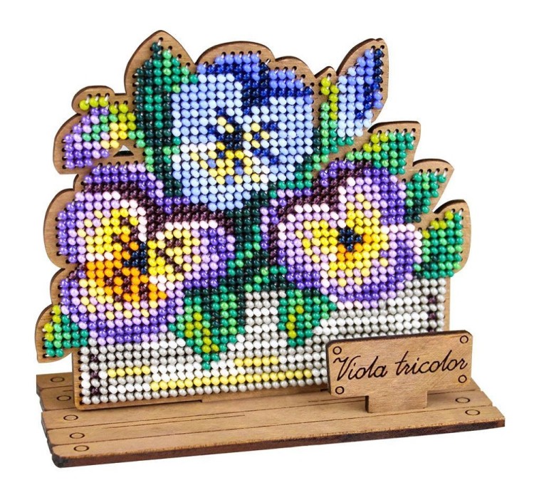 Набор для вышивания Щепка О-152 Анютины глазки в ящичке