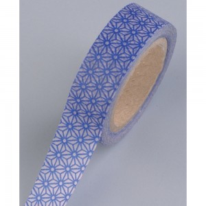 Efco 1512048 Бумажная декоративная клеевая лента розовая с синим орнаментом
