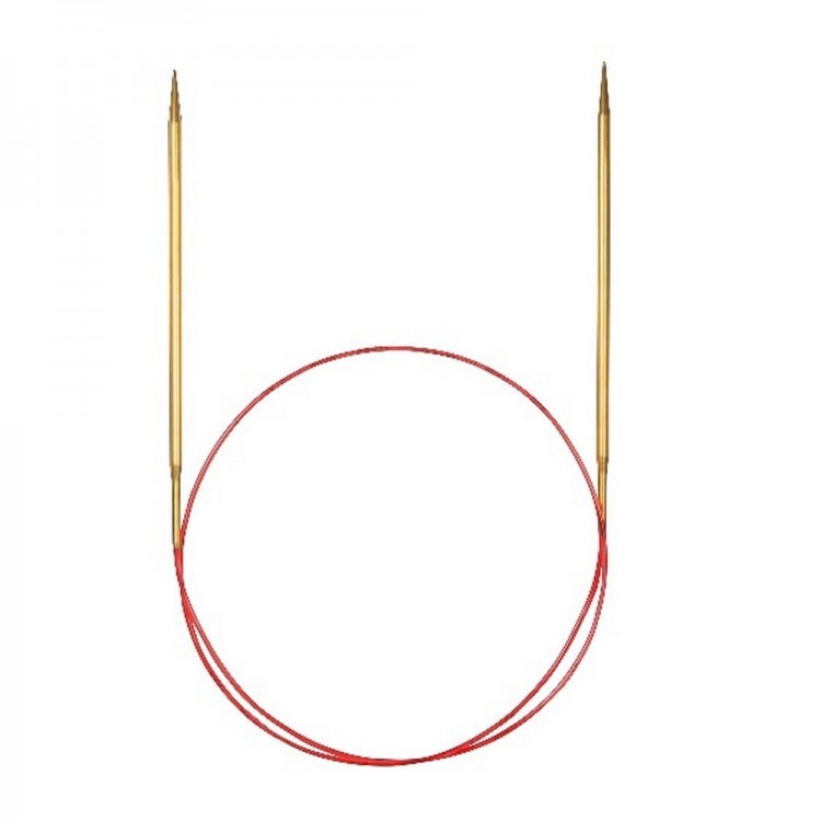 Addi 755-7 Спицы круговые с удлиненным кончиком позолоченные 80см Addi 755-7 Спицы круговые с удлиненным кончиком позолоченные 80см