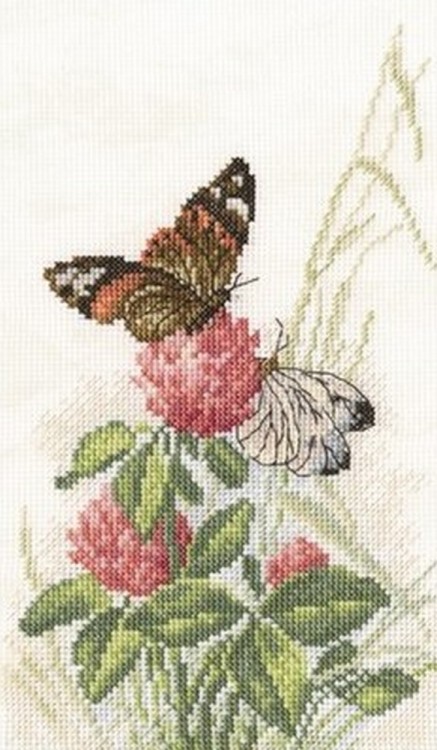 Набор для вышивания РТО M521 Бабочки на клевере