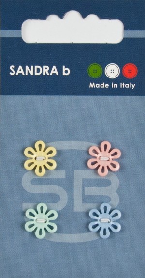 Sandra CARD144 Пуговицы, желтый, розовый, зеленый, голубой