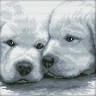 Набор для вышивания Белоснежка 2170-14 Два белых щенка
