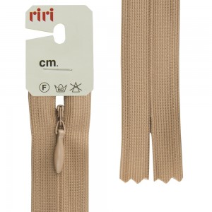 Riri 6010917/60/2232 Молния потайная, неразъемная, 4 мм, 60 см, бежевый темный