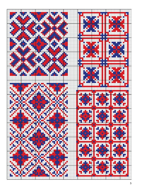 Книга Русская коллекция узоров для вышивания крестом