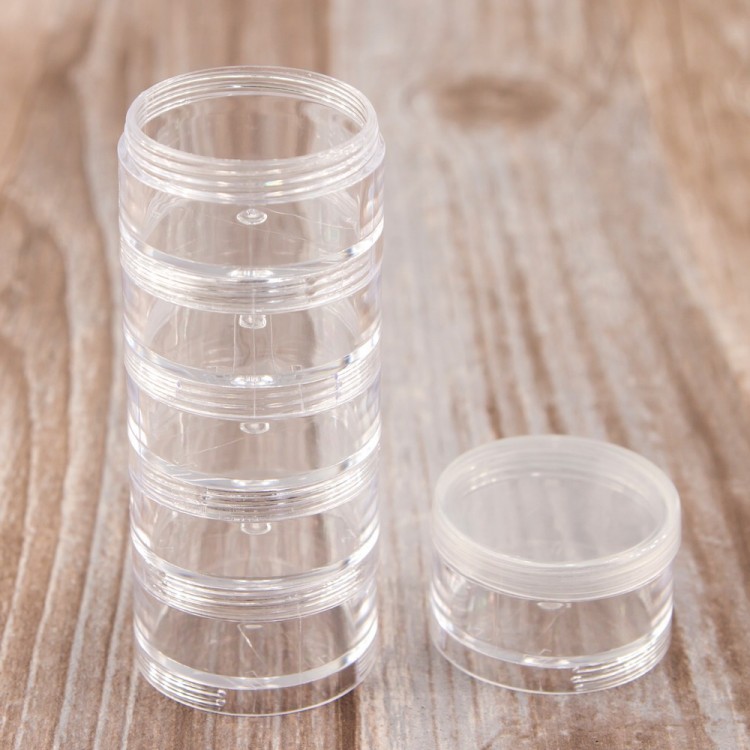 Hemline M3008.S Контейнер для мелкой фурнитуры - круглый 40мм, 6шт