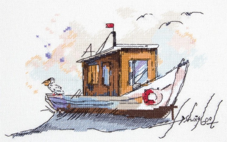 Набор для вышивания Панна MT-1940 (МТ-1940) Рыбацкая лодка