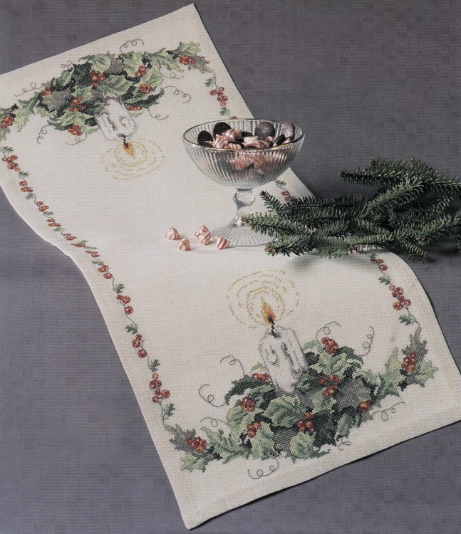 Набор для вышивания Oehlenschlager 99305 Дорожка "Рождественская свеча"