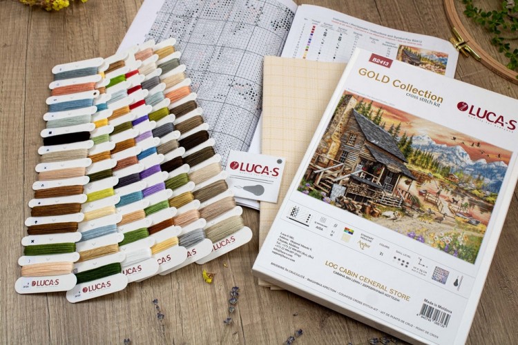 Набор для вышивания Luca-S B2413 Log Cabin General Store (Бревенчатый дом)