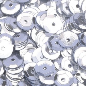 Efco 1026891 Пайетки круглые "Чашечки", 4000 шт, 40 г, серебристые