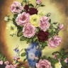 Набор для вышивания Многоцветница МЛ(н) 3026 Розы в голубой вазе