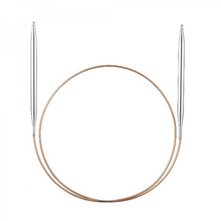 Addi 105-7 Спицы круговые супергладкие из никелированной латуни 60см