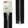 Riri 3551130/50/2110 Молния металлическая, разъемная, на бархатной тесьме, 6 мм, 50 см, черный