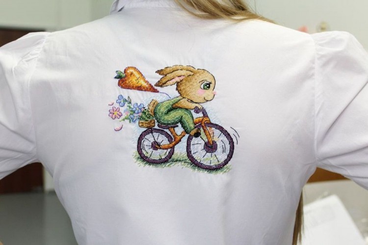 Набор для вышивания Жар-Птица В-804 Зайчик-велосипедист