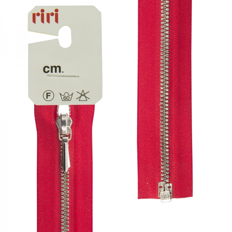 Riri 8351130/60/2407 Молния металлическая, разъемная, 3 мм, 60 см, красный