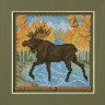 Набор для вышивания Mill Hill MH142425 Autumn Moose (Осенний лось)