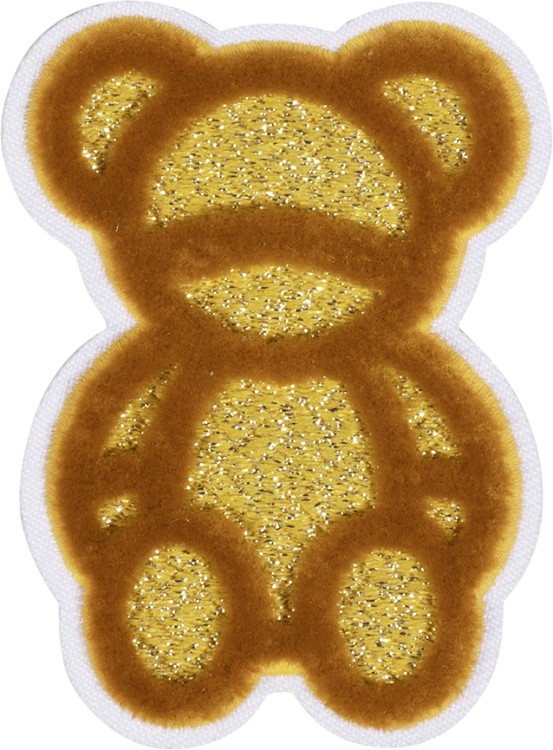 HKM 43196 Термоаппликация "Медведь с золотыми блёстками"