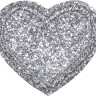 HKM 42652 Термоаппликация "Сердце с маленькими серебряными блёстками"
