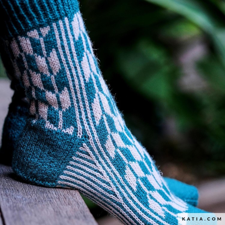 Пряжа для вязания Katia 1244 United Socks