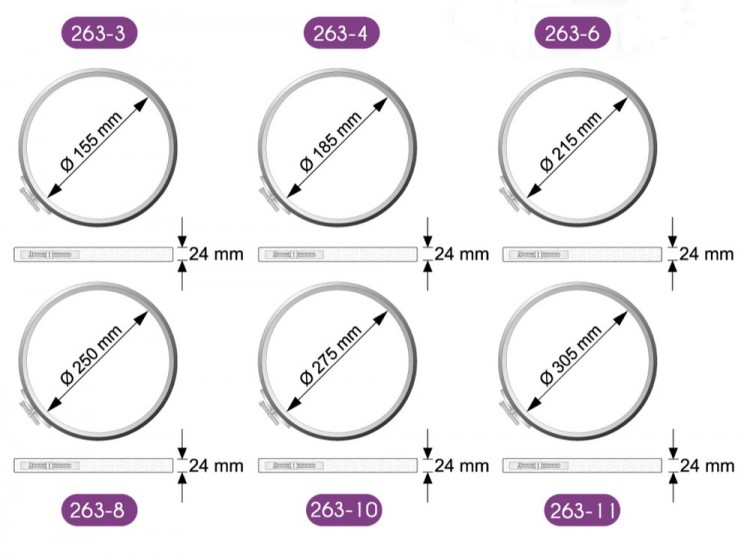 Klass&Gessmann 263-3 Пяльцы для вышивания круглые с замком и креплением для стола
