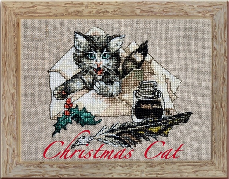 Набор для вышивания Nimue 145-P014 K Christmas Cat (Рождественский кот)