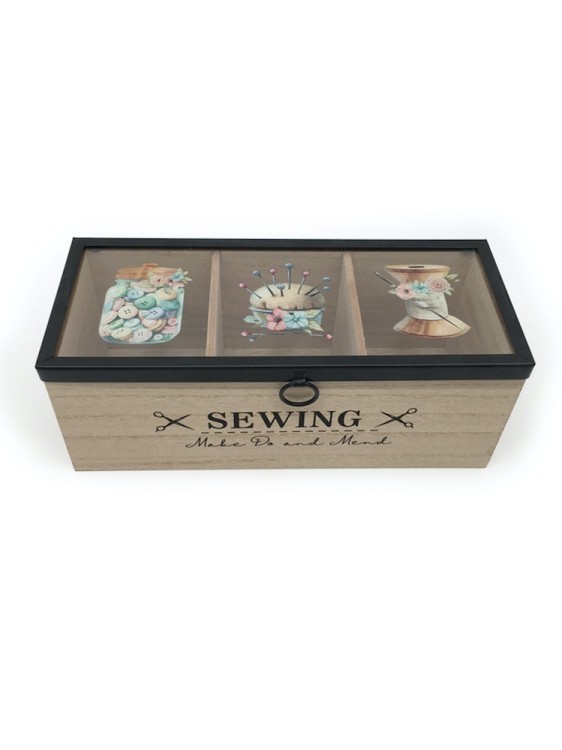 Hemline TN014 Шкатулка для хранения швейной фурнитуры, 3 отделения