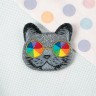 Набор для вышивания Панна JK-2218 Брошь "Кот в радужных очках"