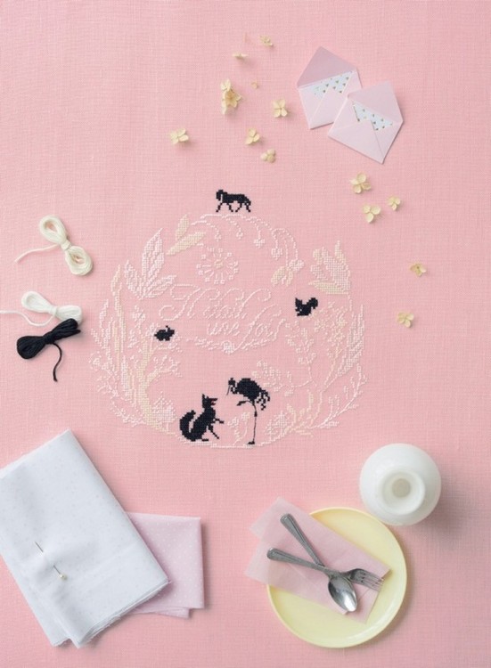 Французская вышивка крестом. Монохромы и градиенты Элен ле Берр