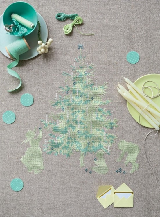 Французская вышивка крестом. Монохромы и градиенты Элен ле Берр