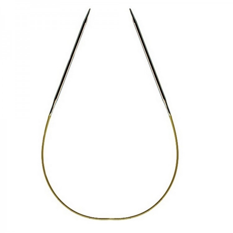 Addi 105-7 Спицы круговые супергладкие из никелированной латуни 50см