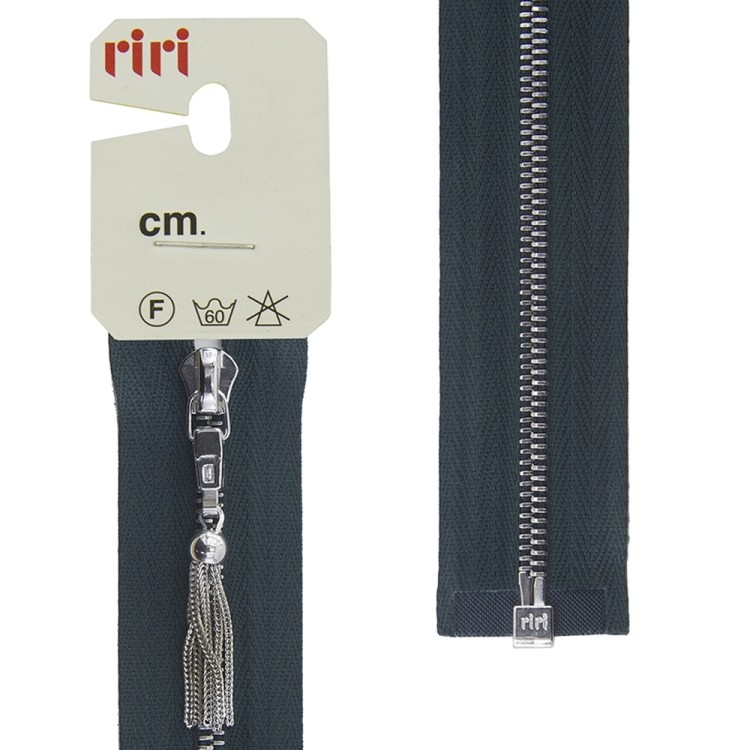 Riri 3004233/60/2723 Молния металлическая, разъемная, 4 мм, 60 см, изумрудный