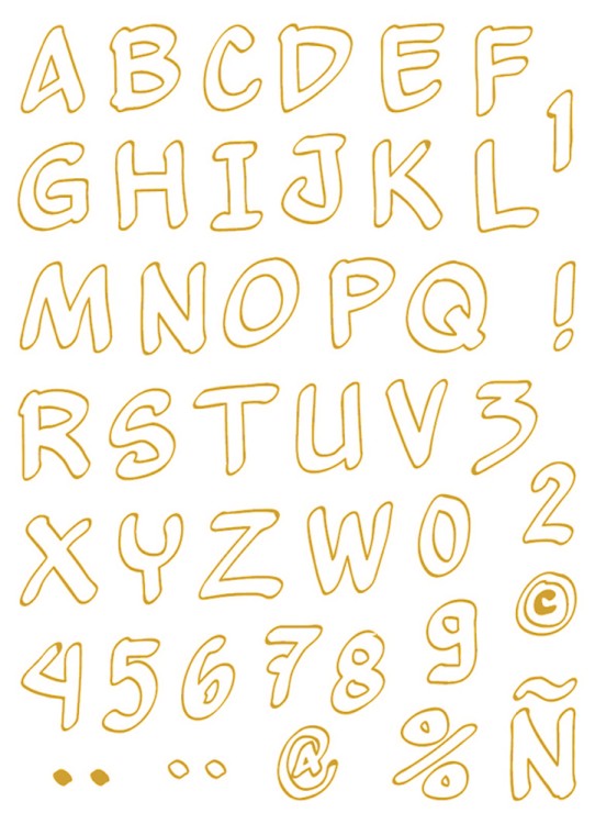 Aladine 05307 Набор детских текстильных штампов "Алфавит"