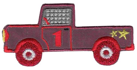 HKM 33487/1SB Термоаппликация "Auto Reflex rot mit gelben Stern"