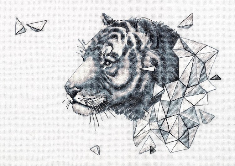 Набор для вышивания Панна J-7089 Геометрия. Тигр