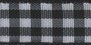 SAFISA 469-25мм-01 Лента с рисунком клетка, ширина 25 мм, цвет 01 - черный