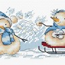 Набор для вышивания Жар-Птица М-721 Забавные Снеговики