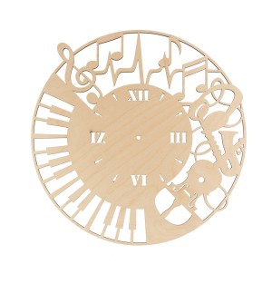 Mr.Carving ВД-849 Заготовка для декорирования "Часы музыканта"