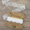Goodman T-1910.212 Кружево-вышивка на тюле, ширина 28 мм, цвет белый, 3.5 м