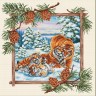 Набор для вышивания Многоцветница МКН 126-14 Таежная семья. Тигры