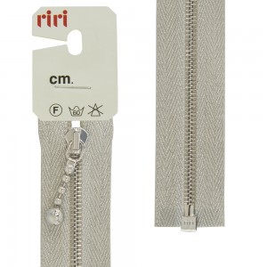Riri 3018780/55/3200 Молния металлическая, разъемная, на люрексной тесьме, 4 мм, 55 см, серебристый
