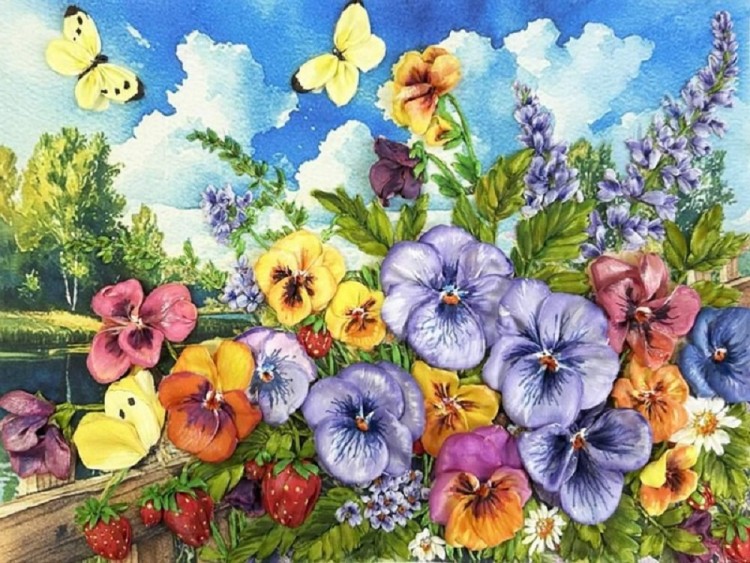 Каролинка КЛ(Н)-3059 Лето. Анютины глазки