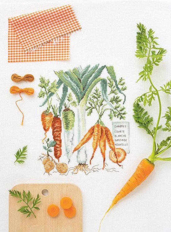 Французская вышивка крестом. Любимый огород. Вероник Ажинер