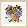 Набор для вышивания Thea Gouverneur 601 Pansies (Анютины глазки)