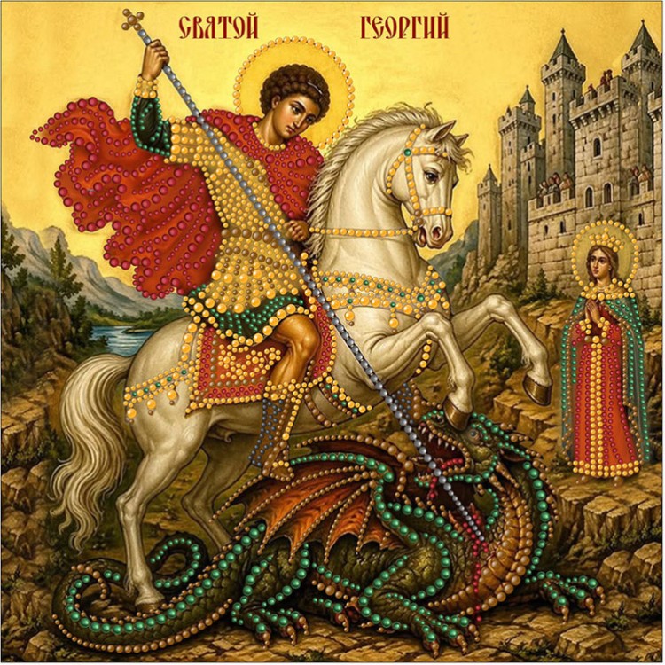Набор для вышивания Larkes Н3764 Георгий Победоносец