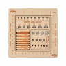 Katia 7459 Измеритель спиц, крючков и пряжи со счетной рамкой 4-в-1